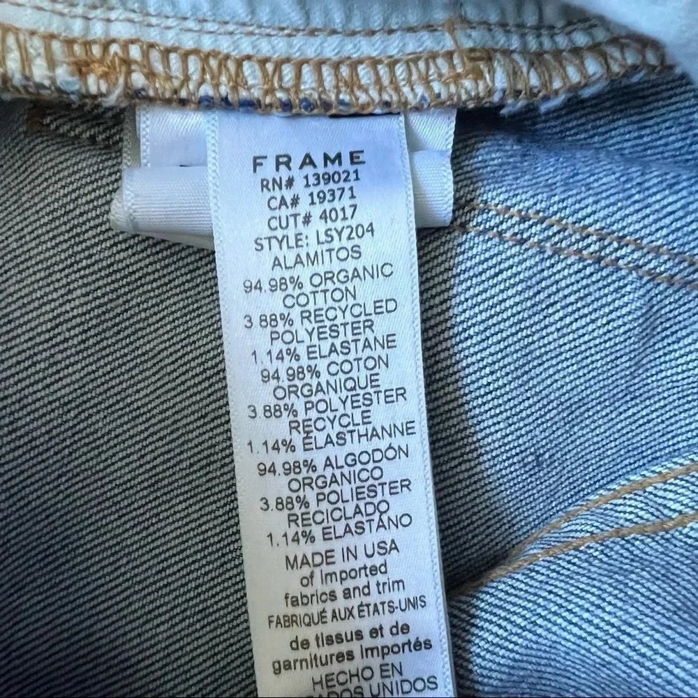NWOT FRAME Le Sylvie Slender Straight Leg Jeans Alamitos Denim Casual Women’s 25